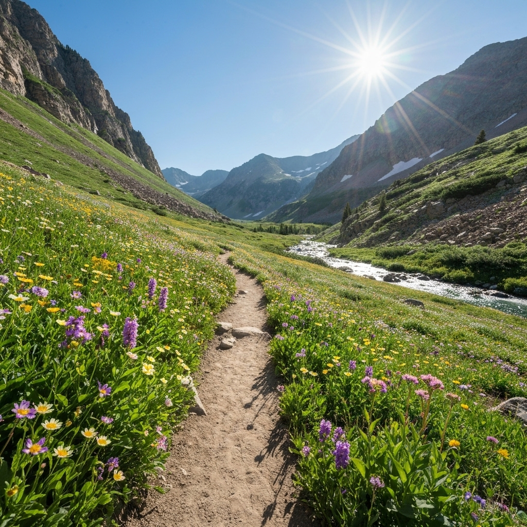 Scenic Wyoming mountain trail perfect for hiking